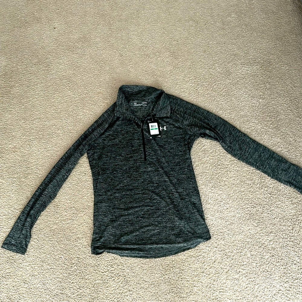 Ladies UA LS 1/2 Zip Tech Shirt